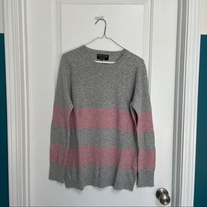 Banana Republic striped pink and gray sweater